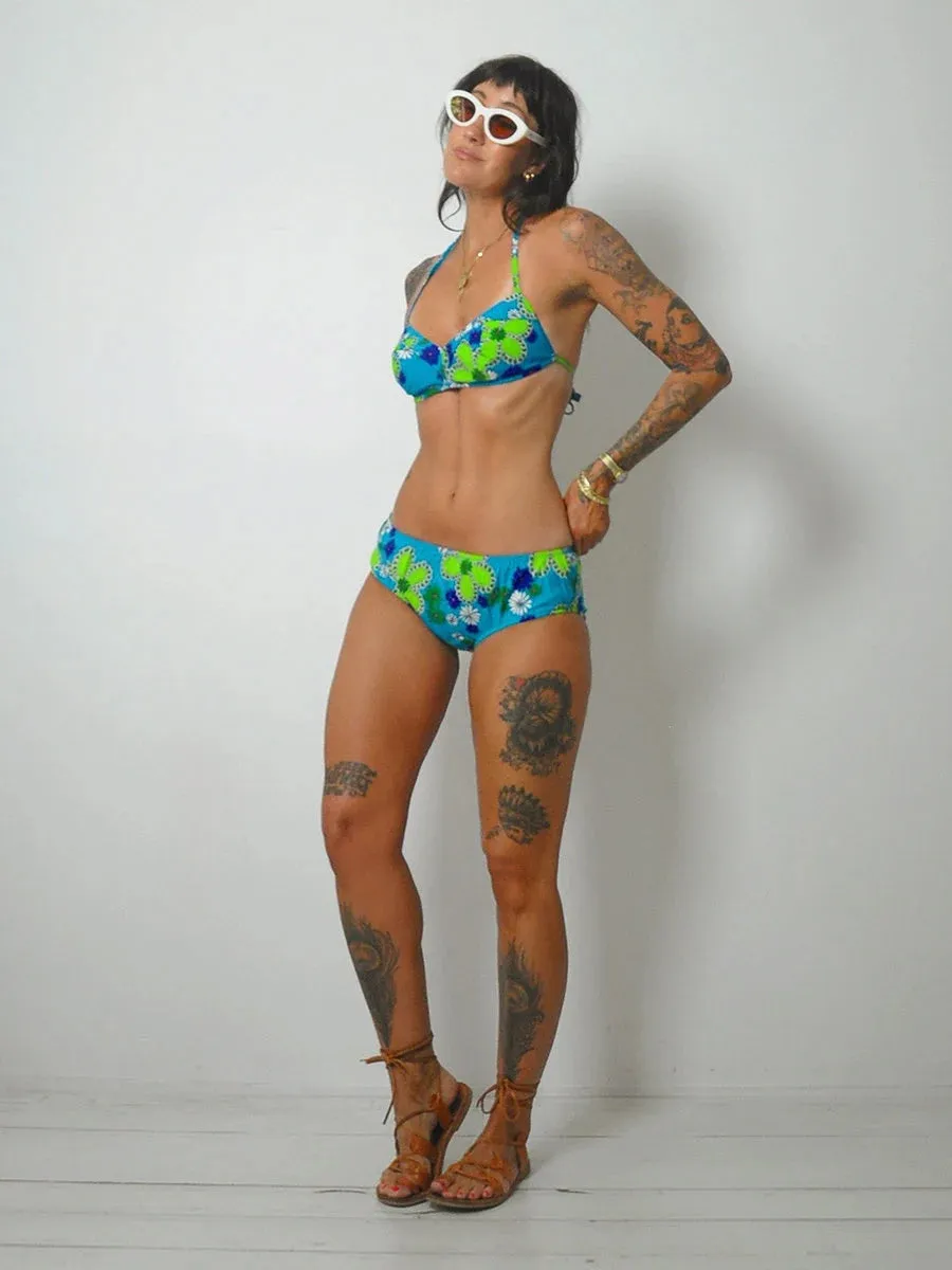 1960's Flower Power Bikini