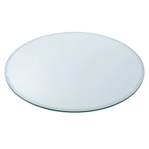 19" Round Clear Glass Table Tops