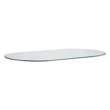 36" X 60" Racetrack Oval Glass Top