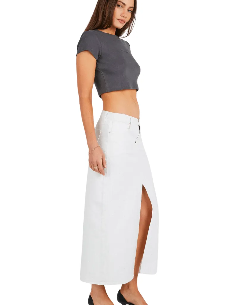 99 Low Maxi Skirt  - Pearl