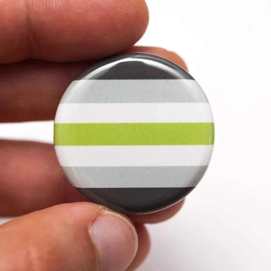 Agender pride flag button