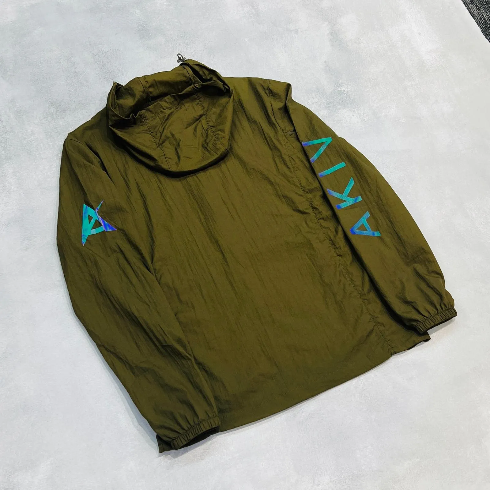 AKIV Running Breathable Waterproof Packable Jacket Unisex | Army Green