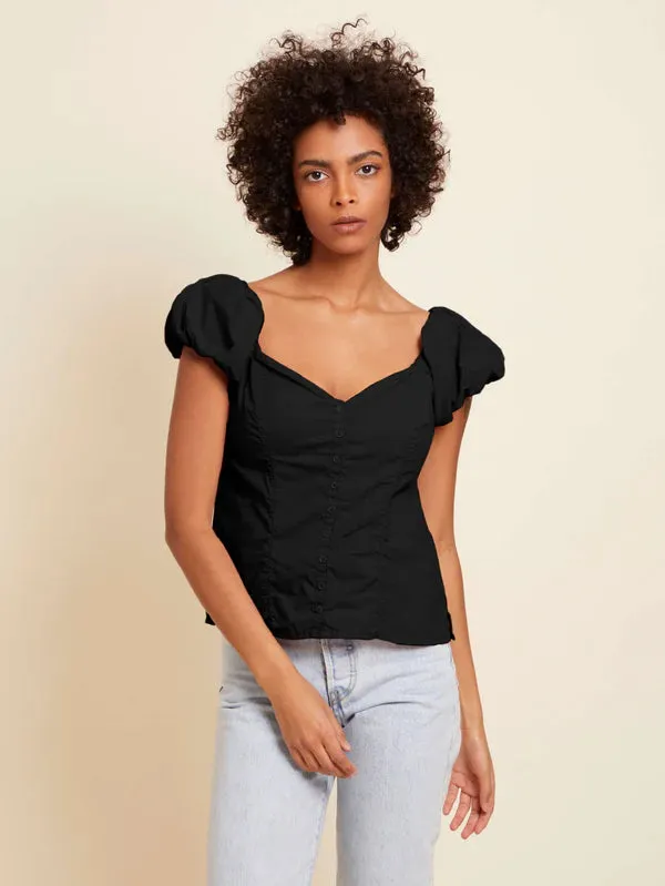 Angel Bubble Sleeve Cami ~ Black