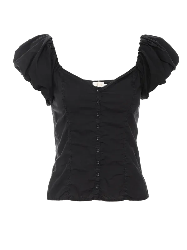 Angel Bubble Sleeve Cami ~ Black