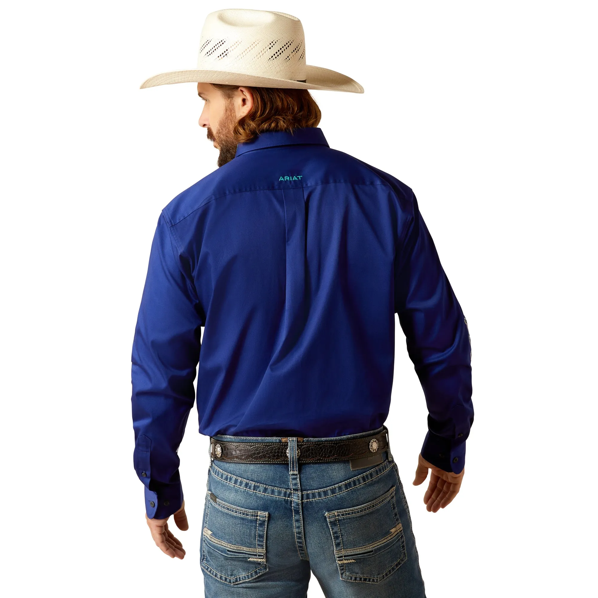 Ariat Men's Team Fitted Shirt Royal Blue