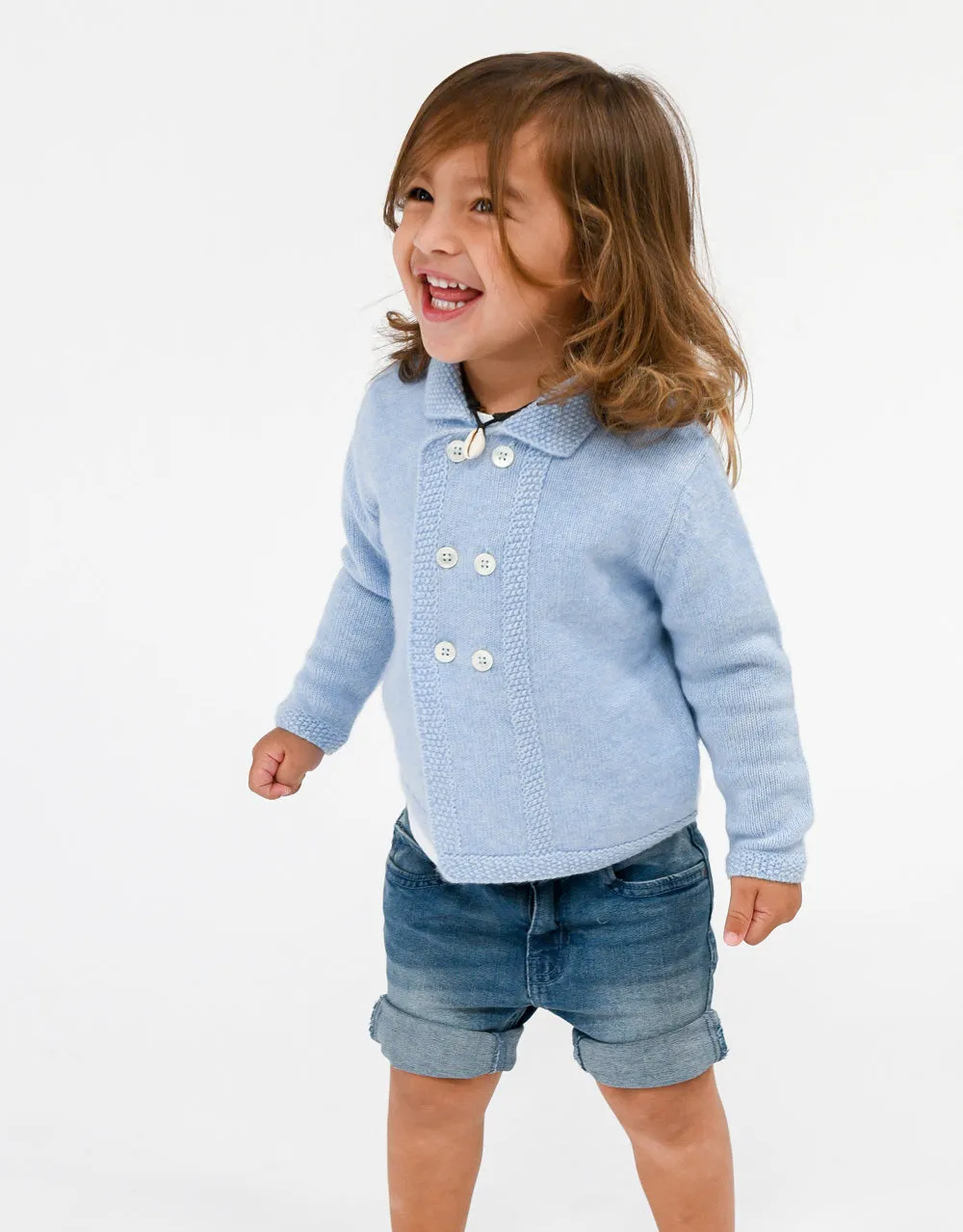 Baby Collar Jacket in Dream Blue