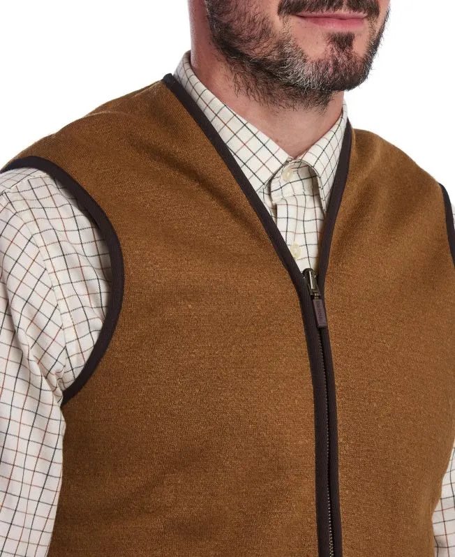 BARBOUR Warm Pile Waistcoat Zip-In Liner Brown