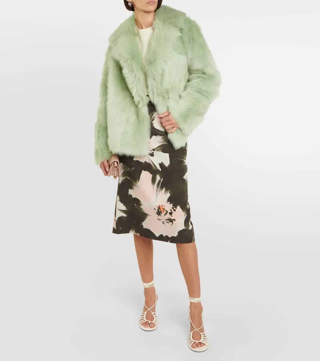 Blancha fur coat, green