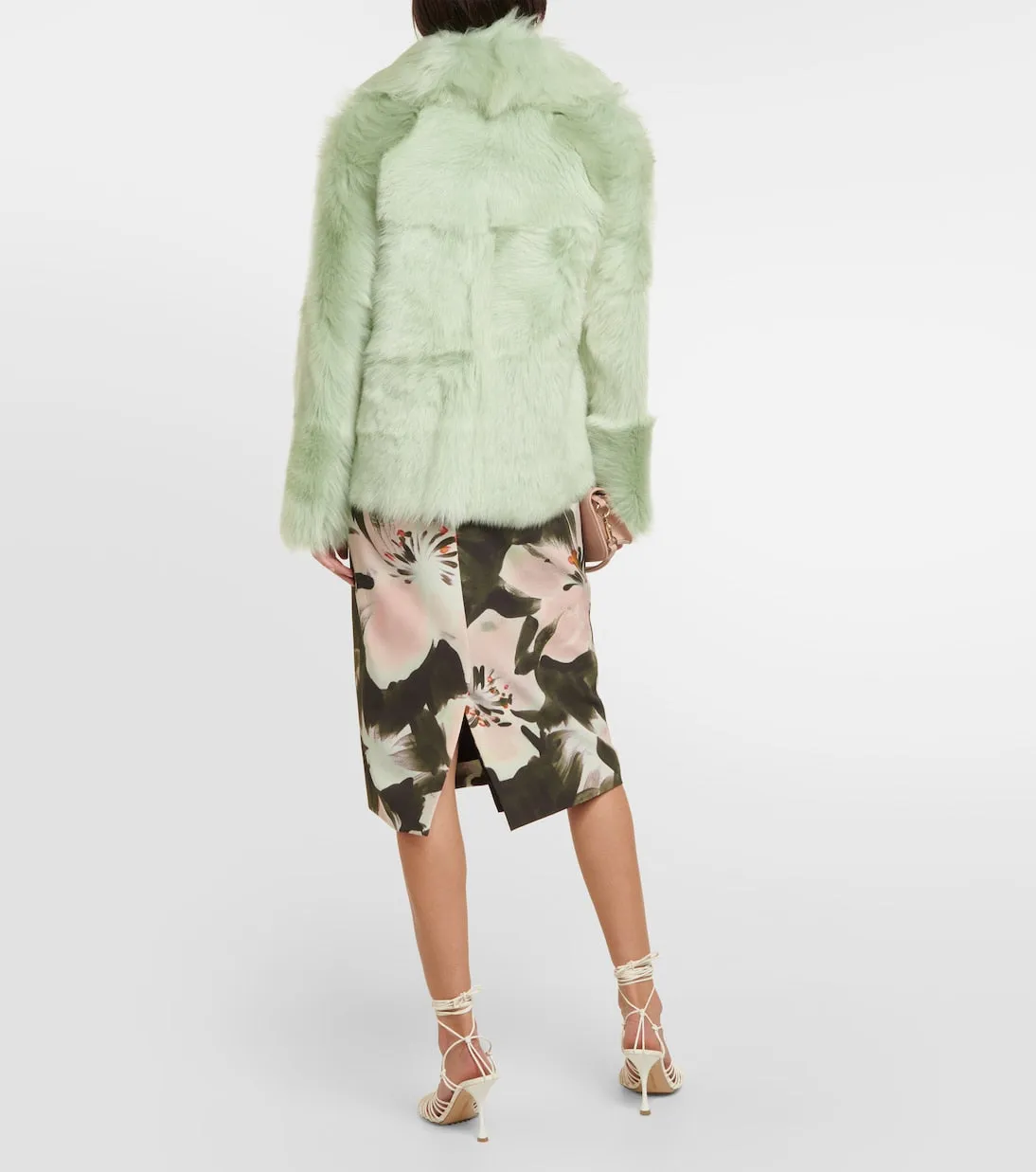 Blancha fur coat, green