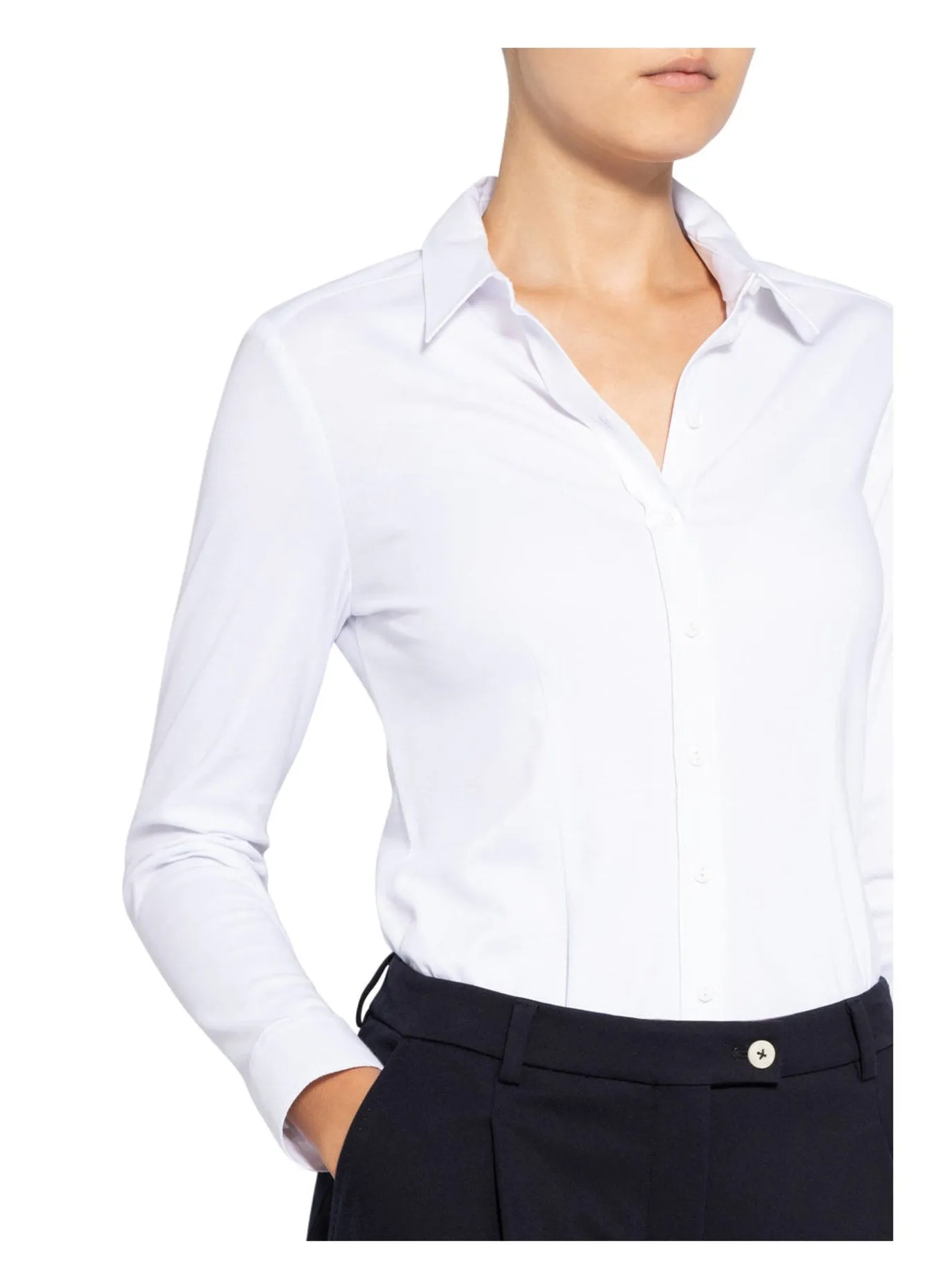 Blouse shirt DESOTO PIA aus Jersey, white