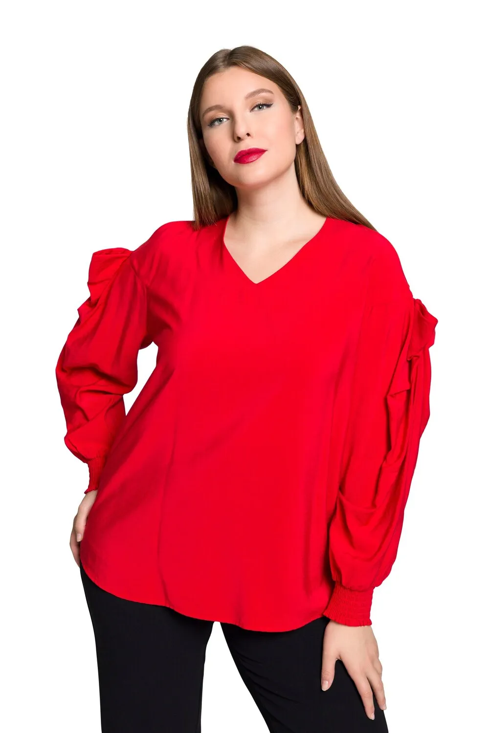 Blouse Ulla Popken, carmine red