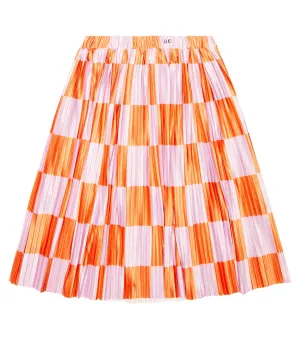 Bobo Choses Pleated Satin Skirt, Red