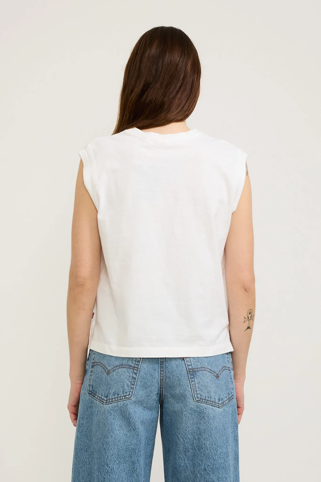 Boxy Tank White Slub