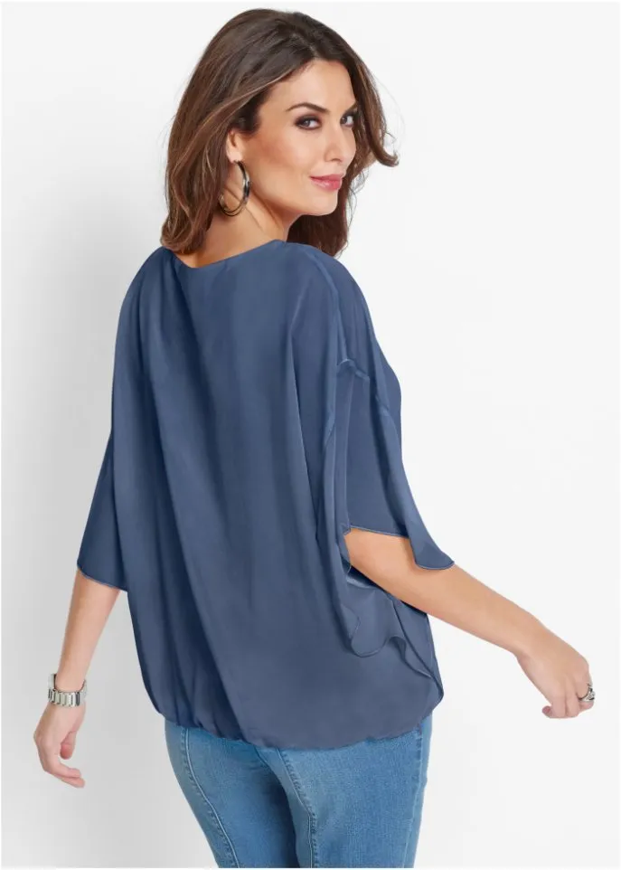 Bpc Selection distressed blouse, blue