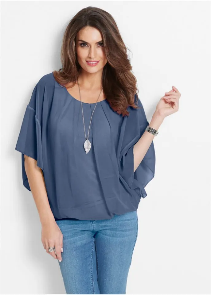 Bpc Selection distressed blouse, blue