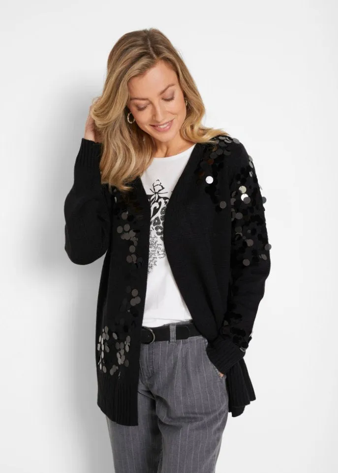 Bpc Selection sequin cardigan, black