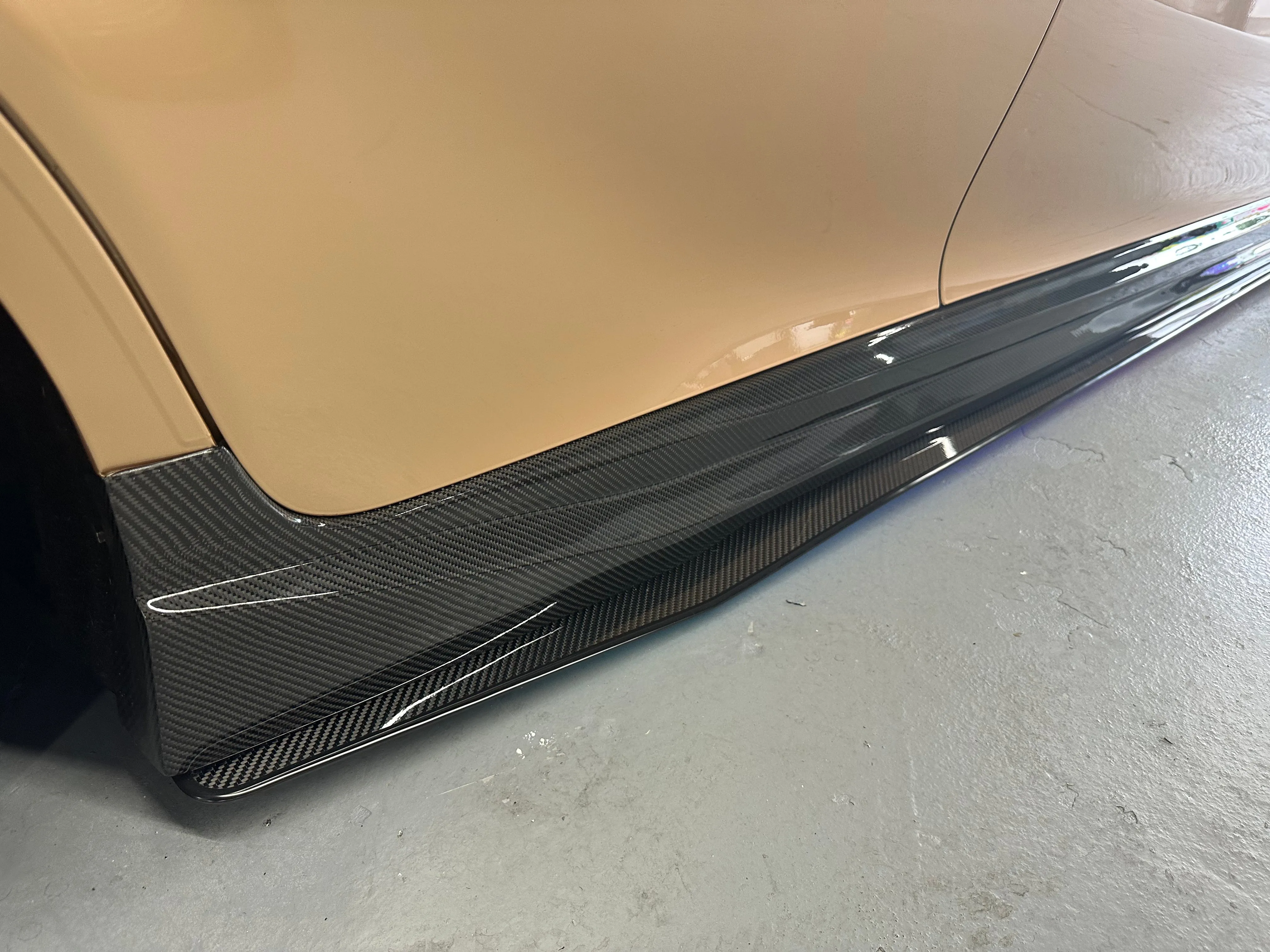 Carbon Fiber Side Skirts for 2018-2024 Toyota Camry Compatible Real Carbon Fiber