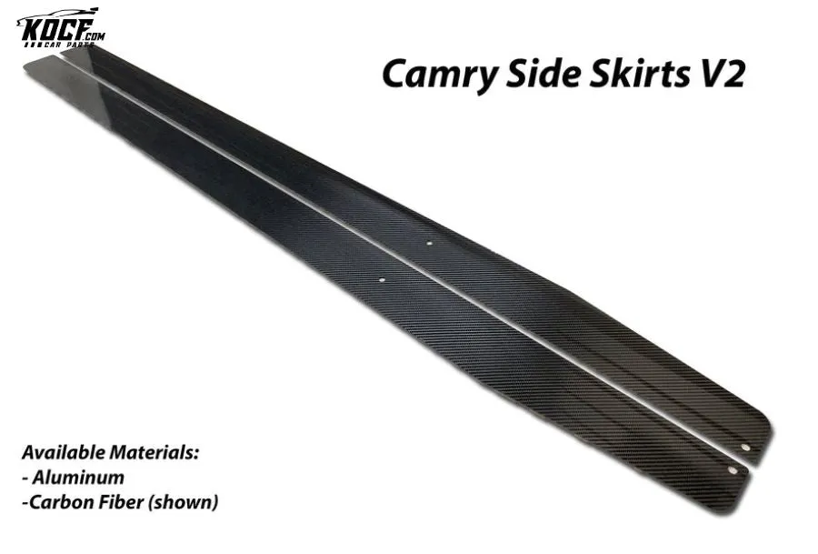 Carbon Fiber Side Skirts for 2018-2024 Toyota Camry Compatible Real Carbon Fiber