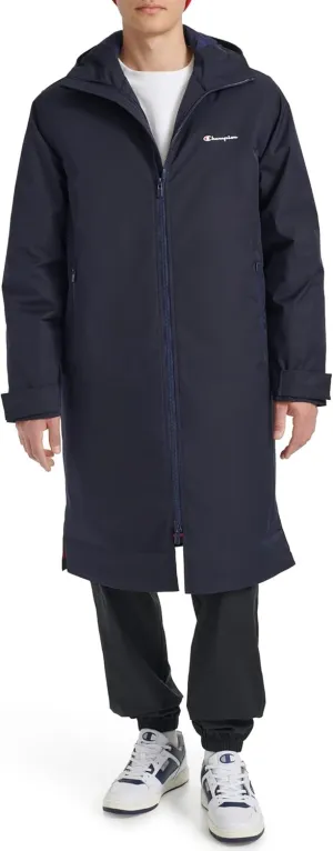 Champion Men's Full-Length Sideline Hooded Jacket with Quilted Lining