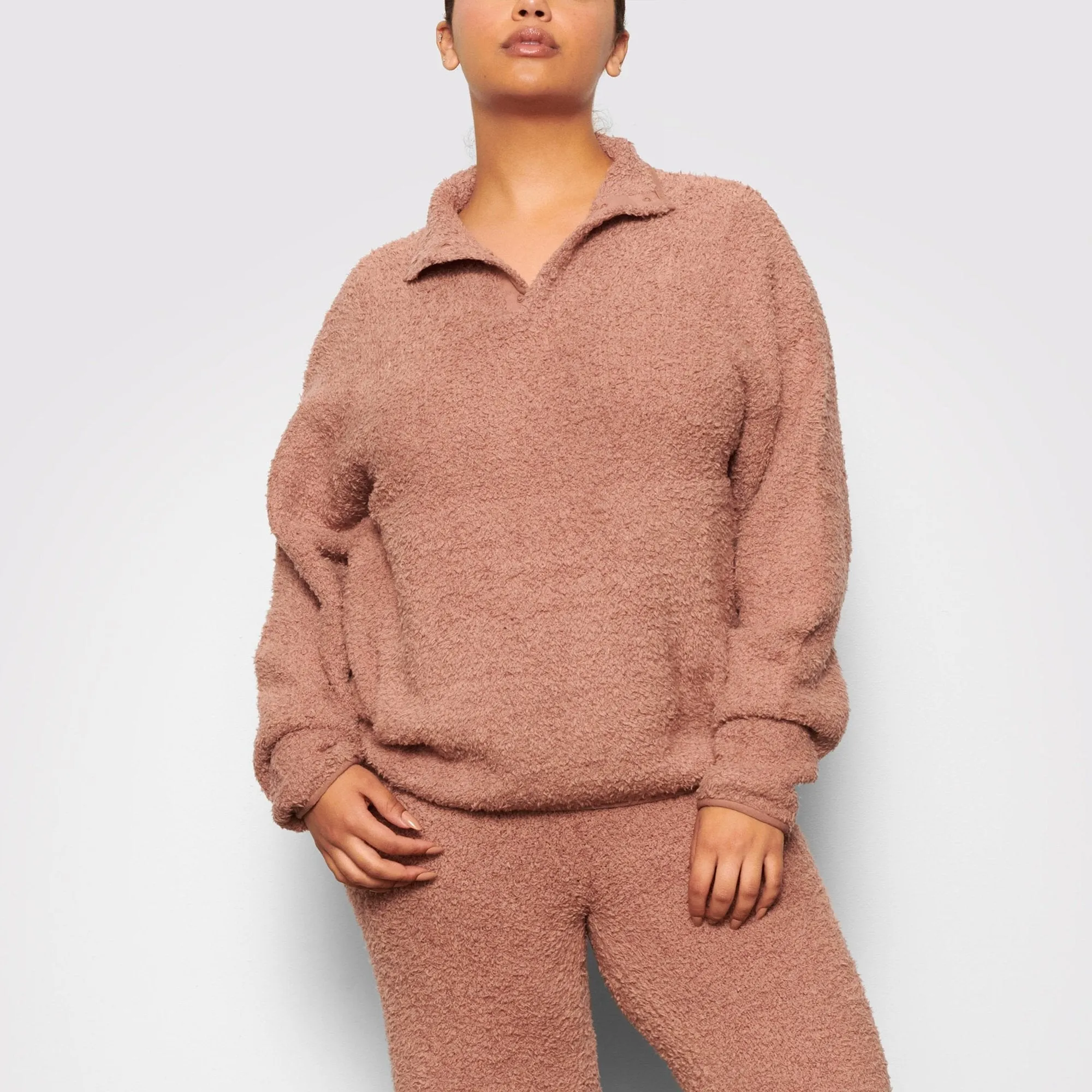 COZY KNIT PULLOVER | ROSE CLAY