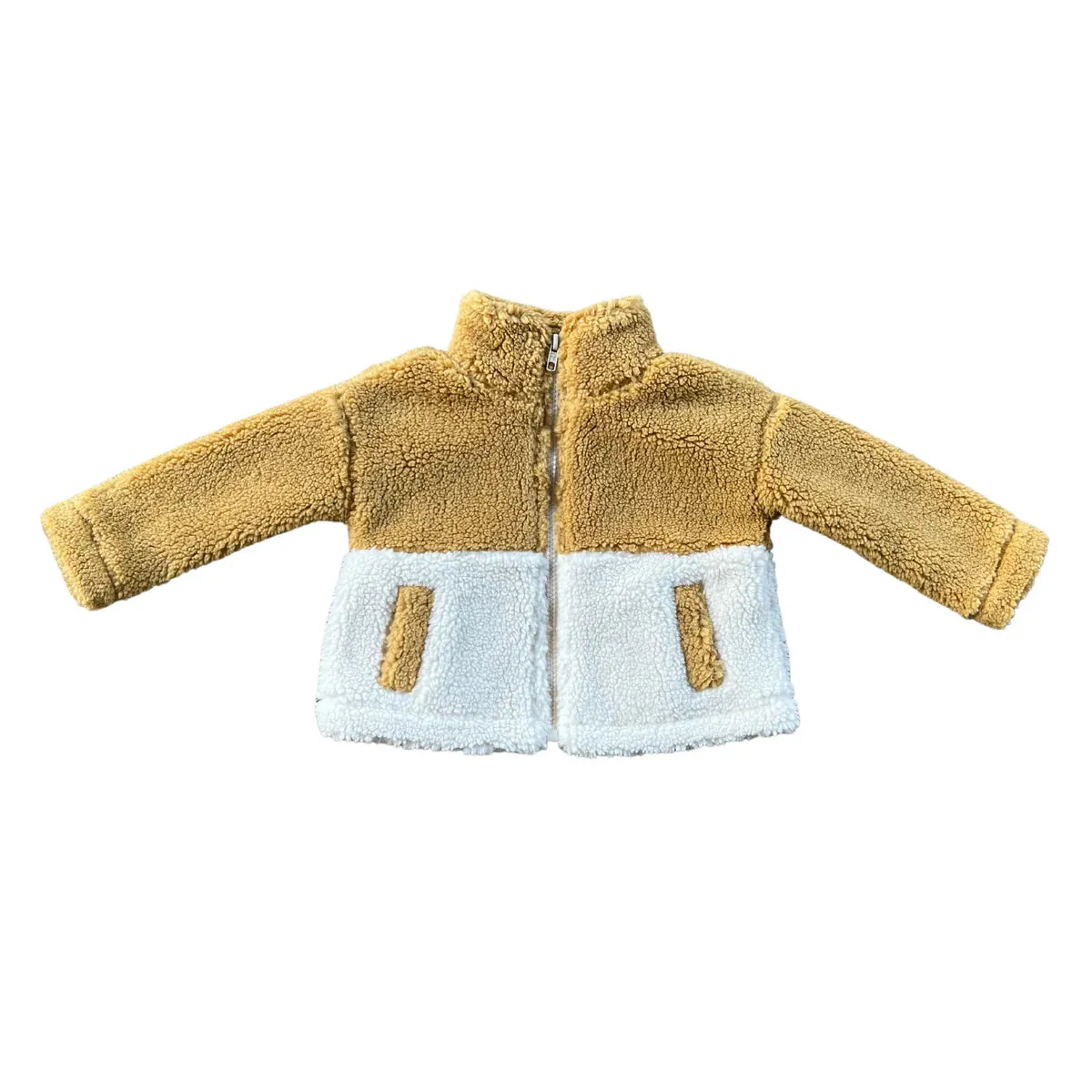 Cream & Mustard Sherpa Jacket