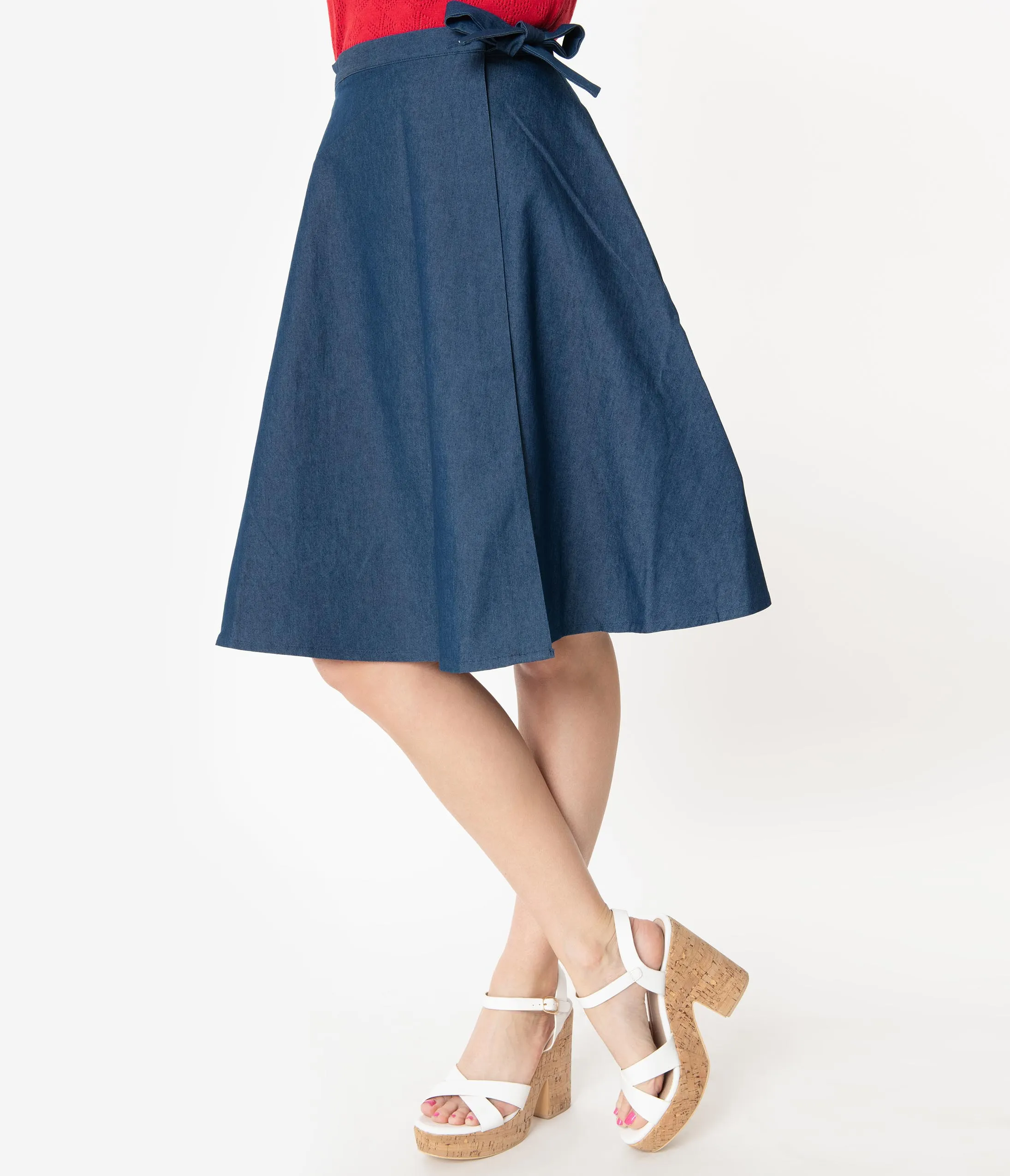 Denim Blue Wrap Skirt