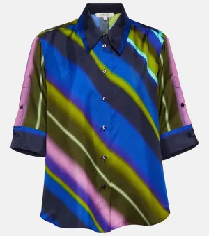 DOROTHEE SCHUMACHER striped silk twill blouse, multicolor