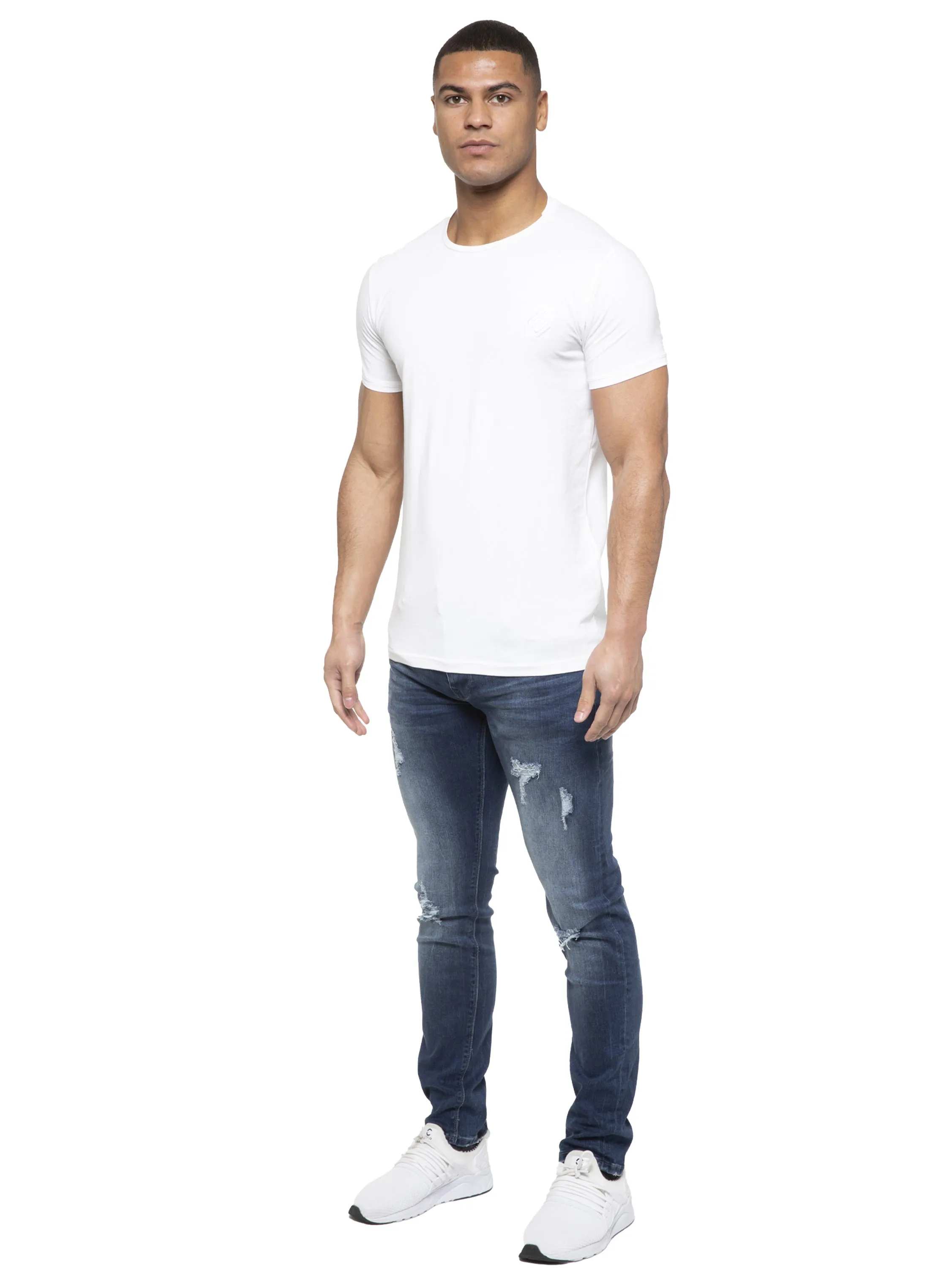 ETO | Mens Designer Hyperstretch Skinny Fit Distressed Jeans