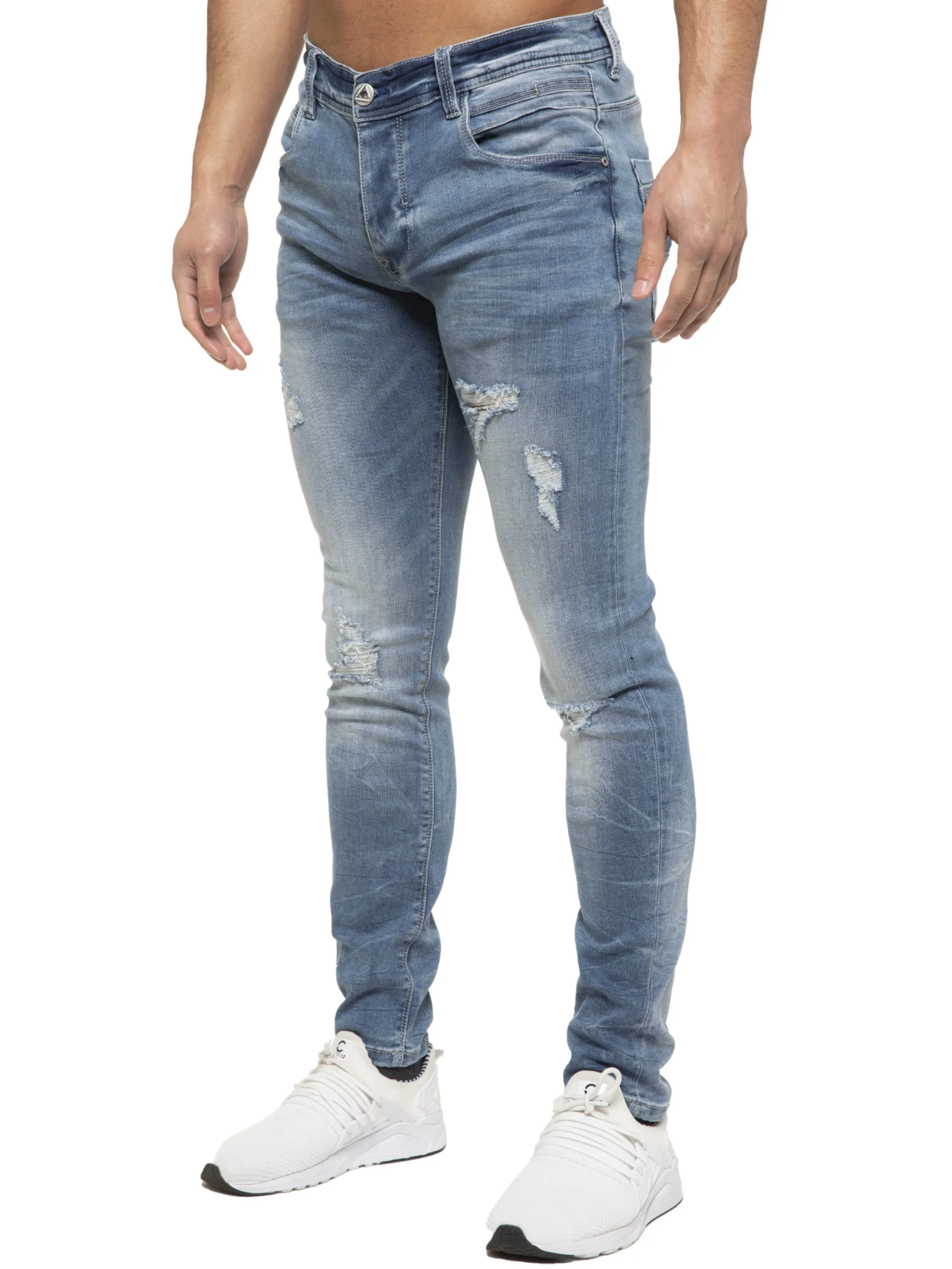 ETO | Mens Designer Hyperstretch Skinny Fit Distressed Jeans