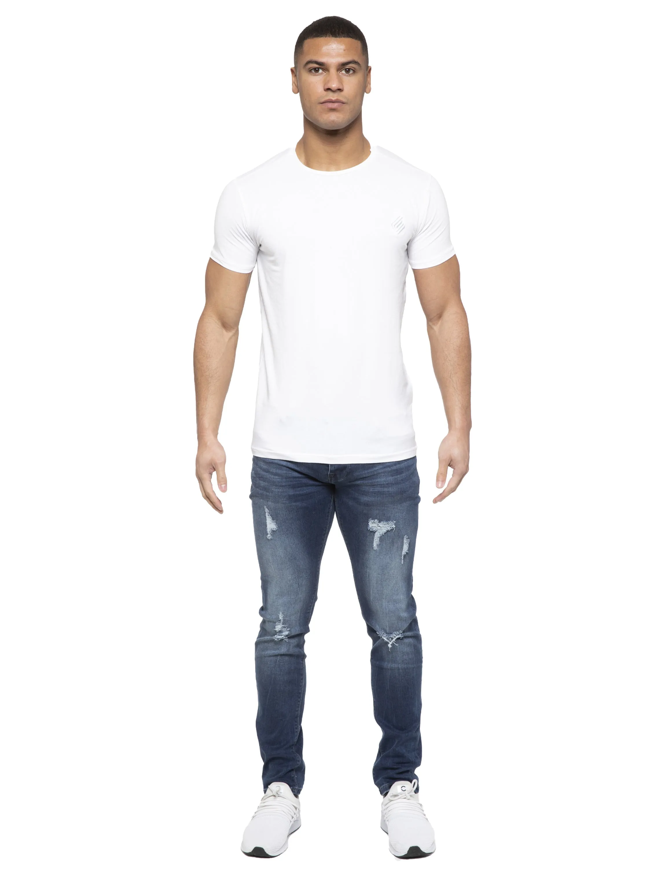 ETO | Mens Designer Hyperstretch Skinny Fit Distressed Jeans