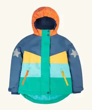 Frugi Snow & Ski Coat - Iguana Colourblock