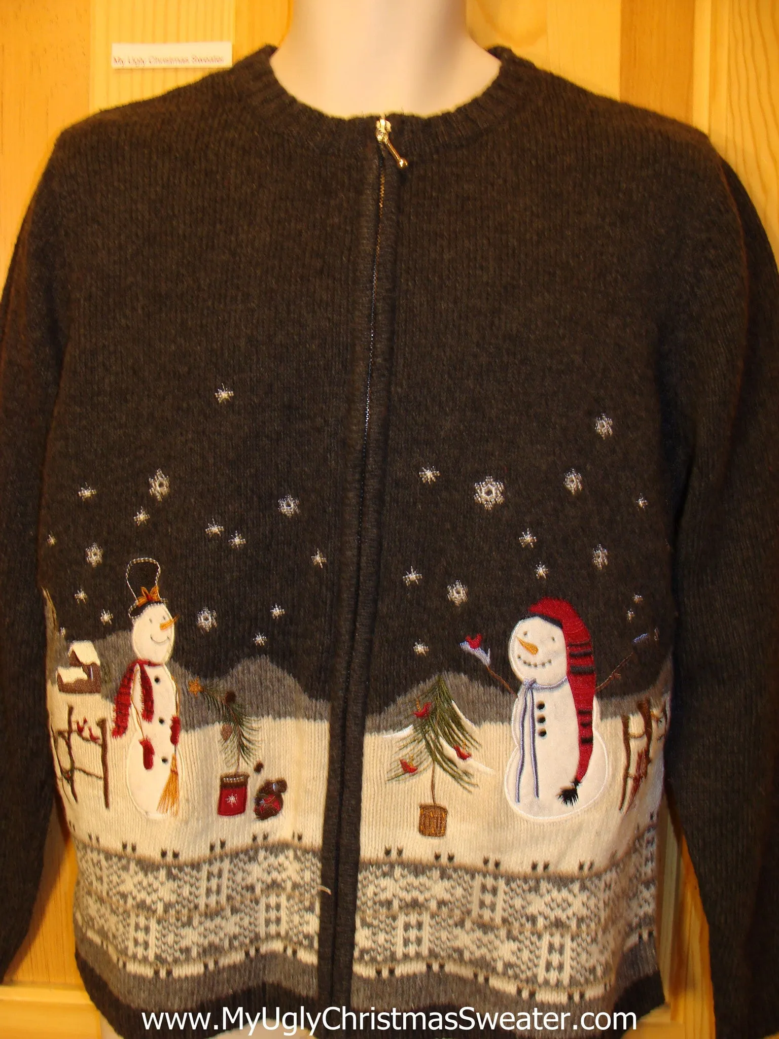 Funny Ugly Sweater Winter Wonderland with Snowmen