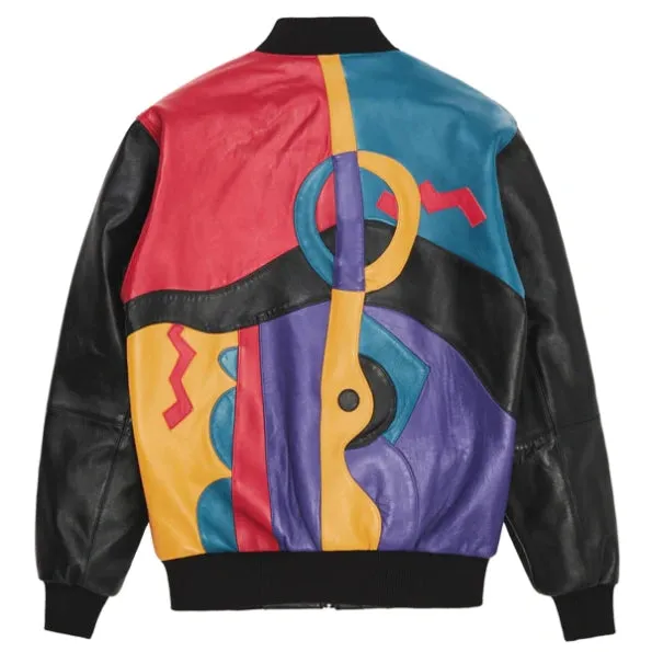 Handmade Best Hot Sale Genuine Rfx Leather Pelle Pelle Picasso Plush Jacket | Red Blue Black