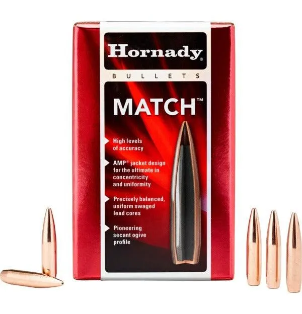 HORNADY .308 30 CAL 155 GRAIN BTHP MATCH PROJECTILES 100 PACK