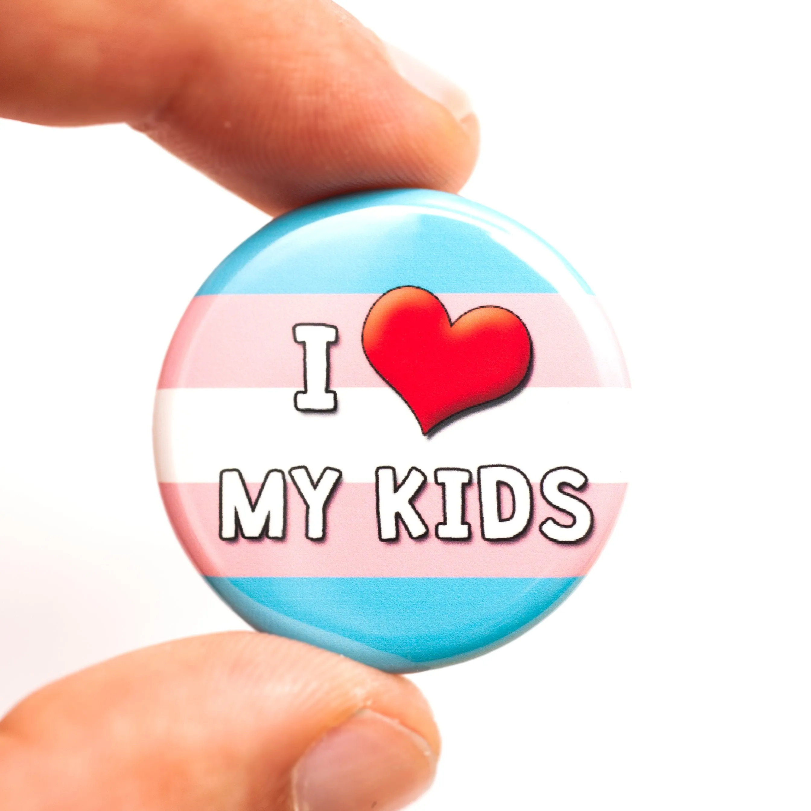 I Love My Kid(s) pride ally button