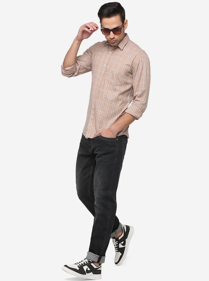 Island Pink Printed Slim Fit Casual Shirt | JadeBlue