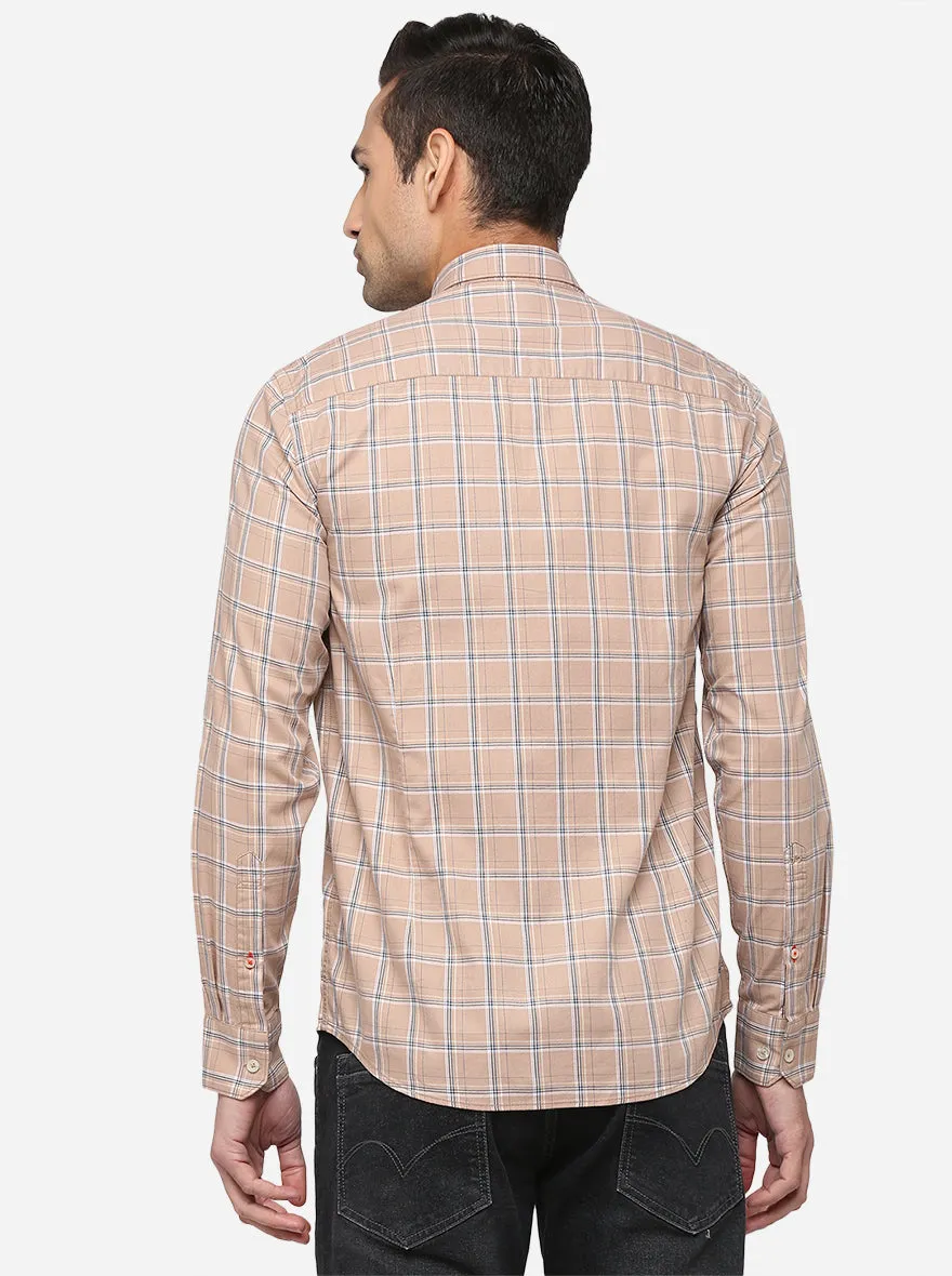 Island Pink Printed Slim Fit Casual Shirt | JadeBlue