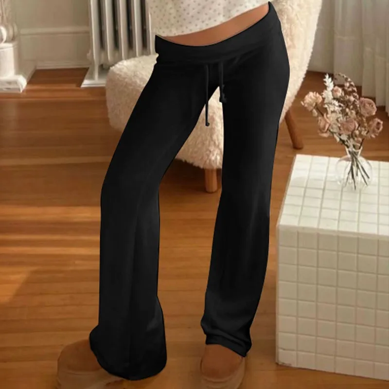 Keri Lace-Up Straight-Leg Pants