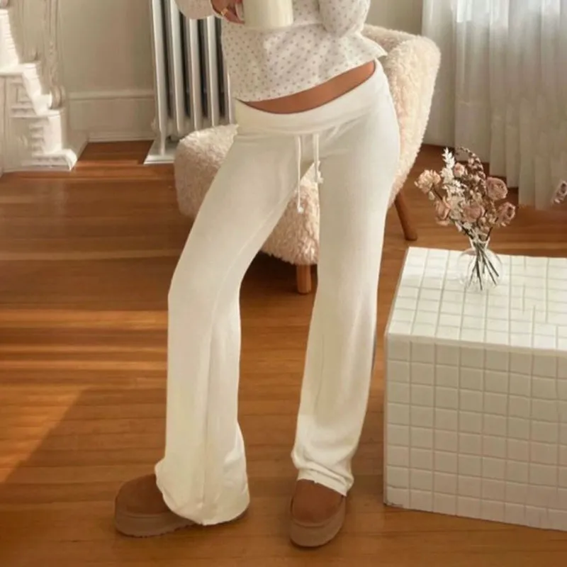 Keri Lace-Up Straight-Leg Pants