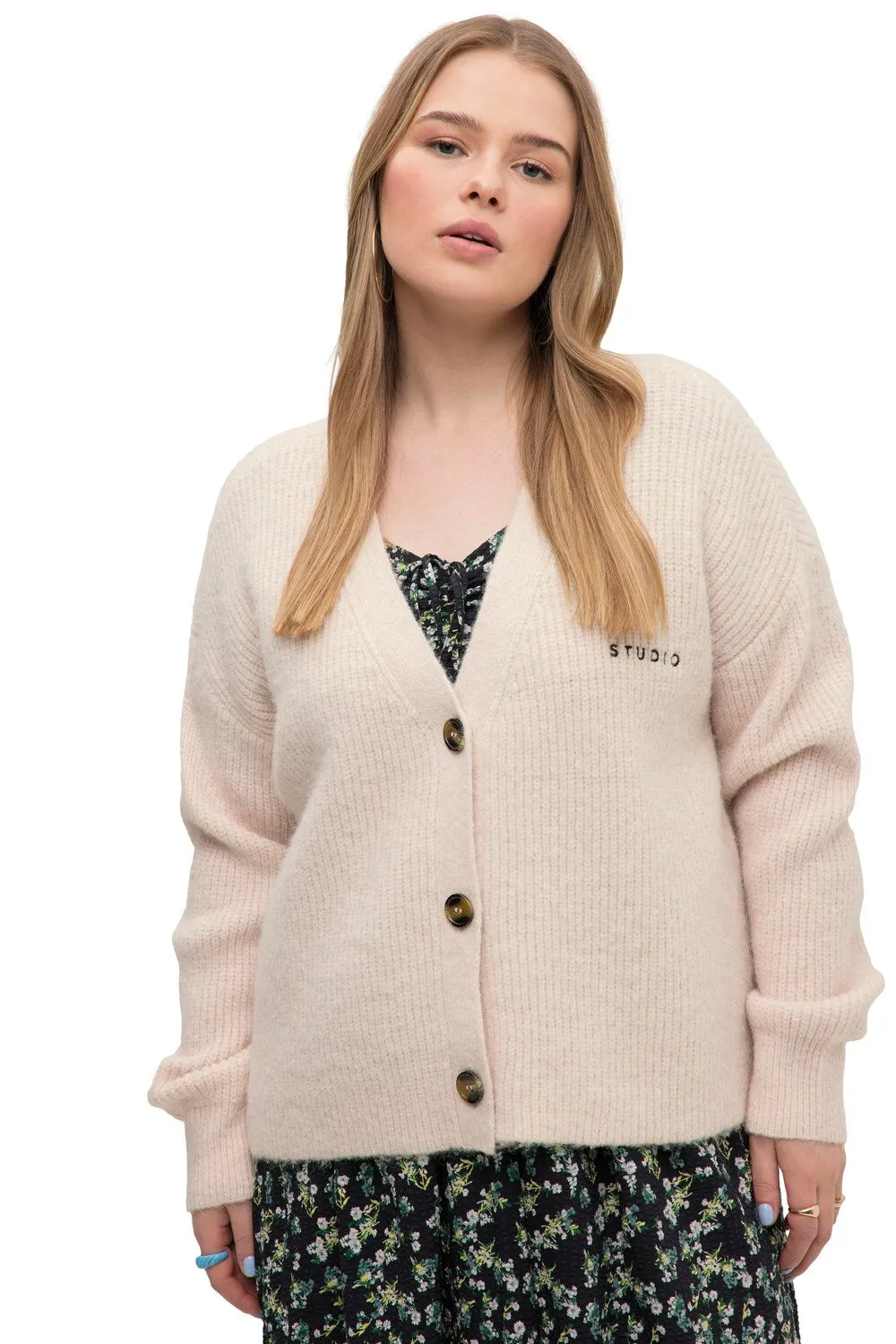 Knitted cardigan Studio Untold, cream