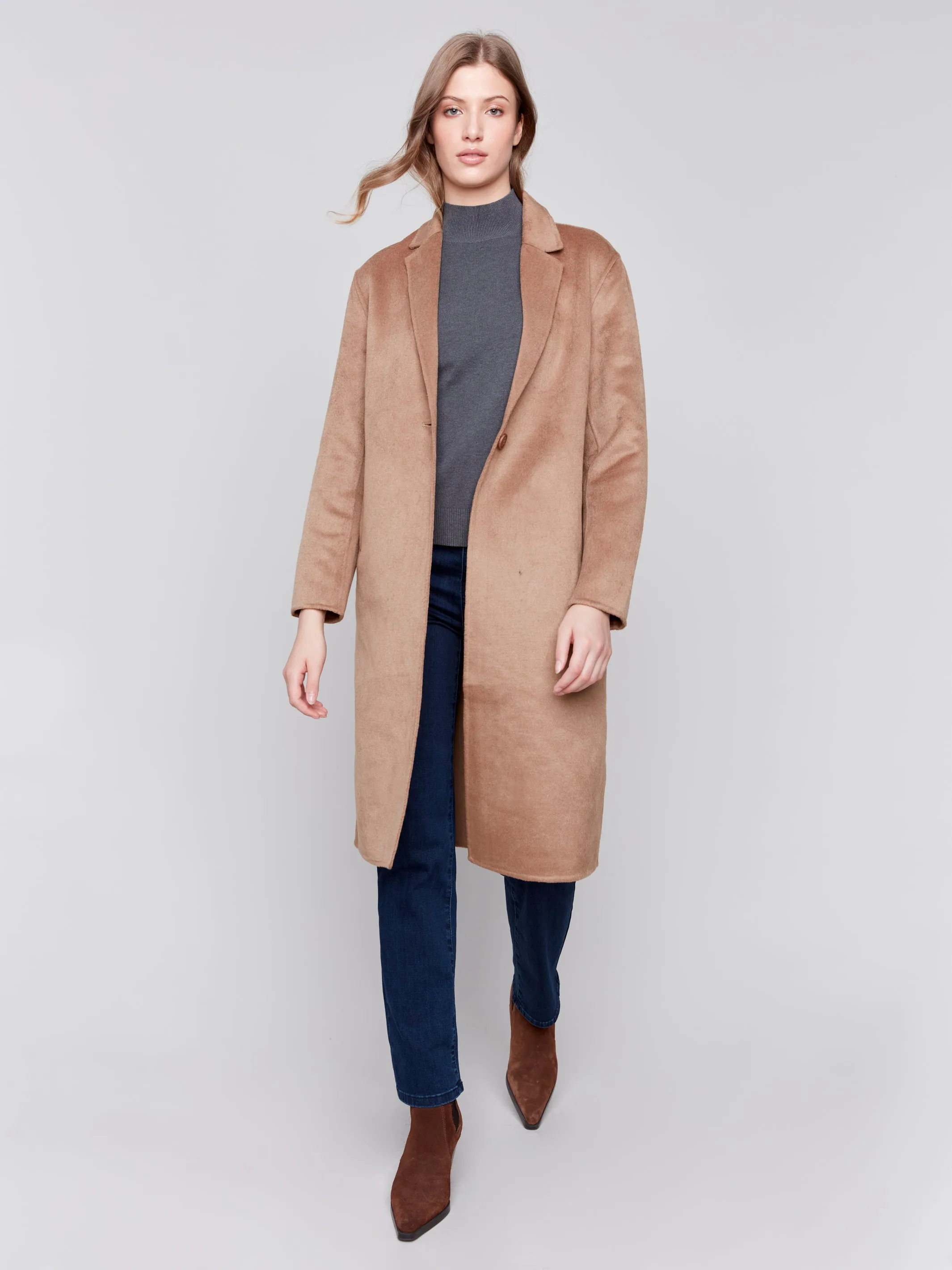 Long Double-Faced Wool Coat