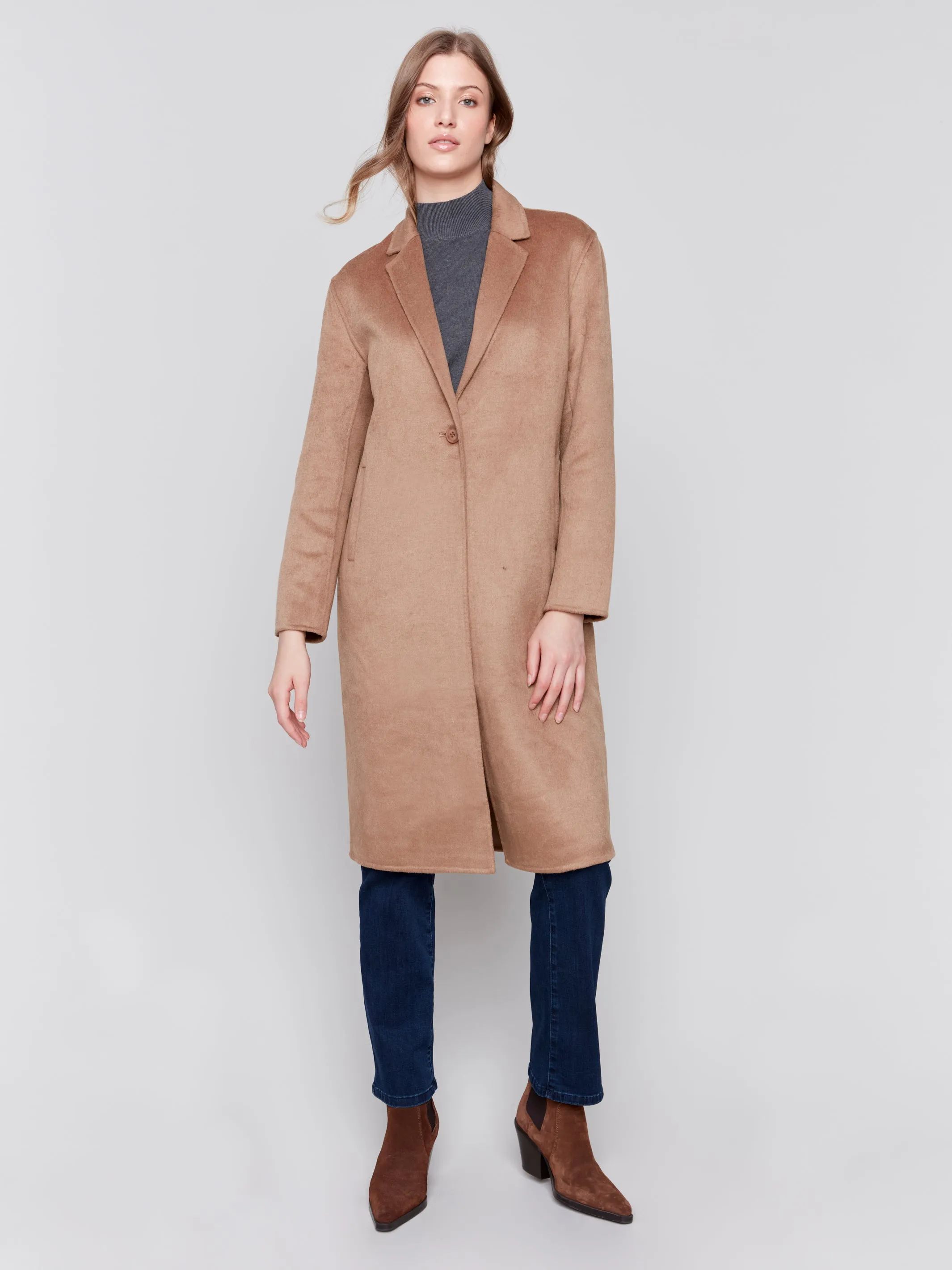 Long Double-Faced Wool Coat