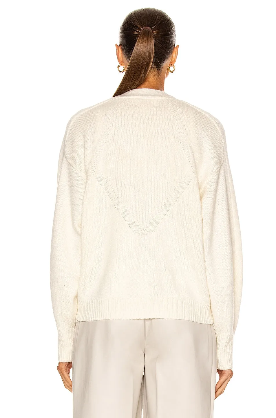 Loulou Studio Zanzibar cardigan, ivory