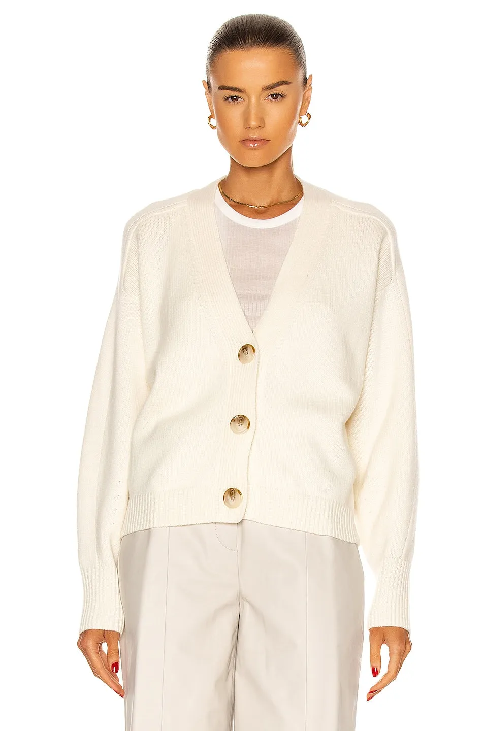 Loulou Studio Zanzibar cardigan, ivory