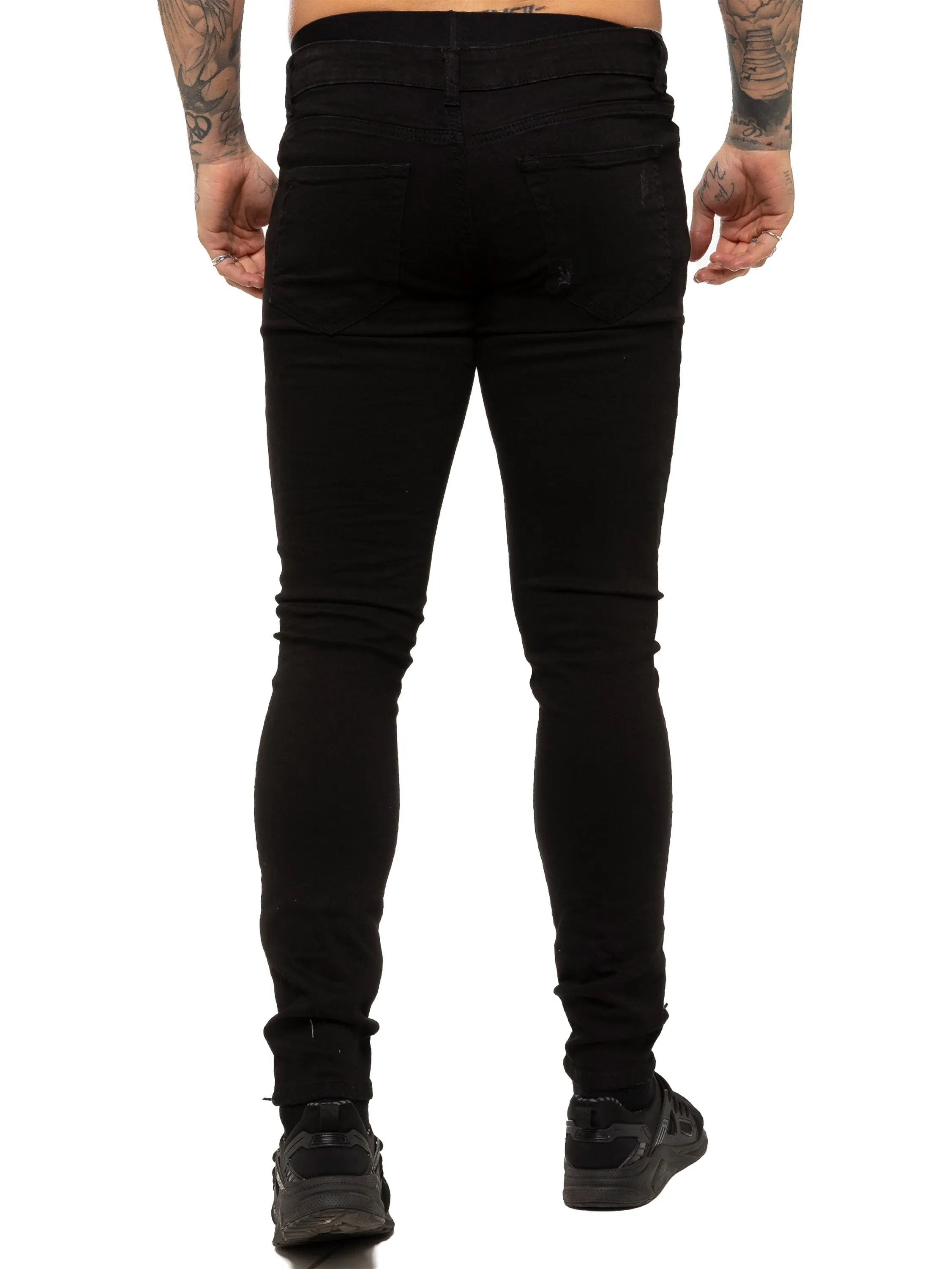 Mens Denim Ripped Denim Jeans| Enzo Designer Menswear