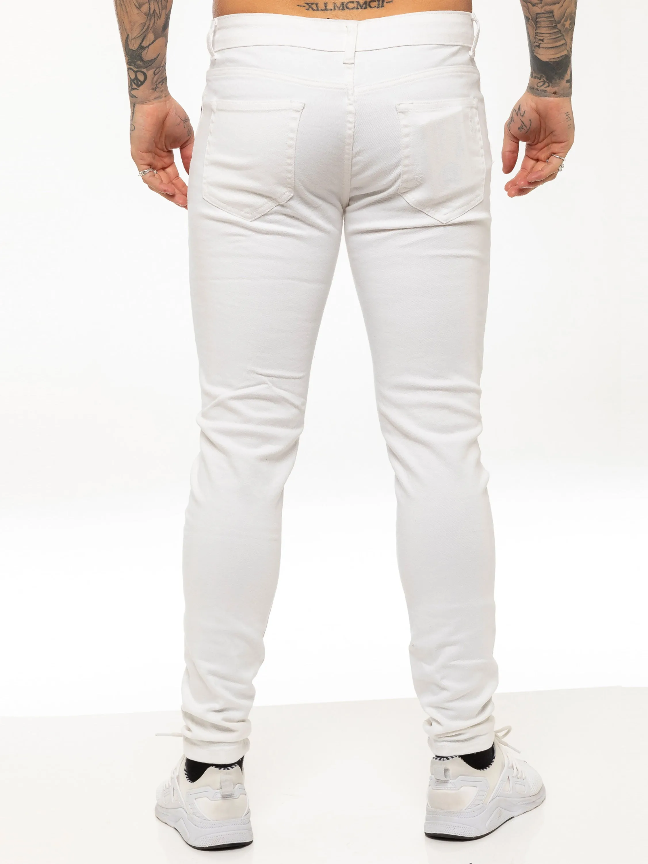 Mens Denim Ripped Denim Jeans| Enzo Designer Menswear