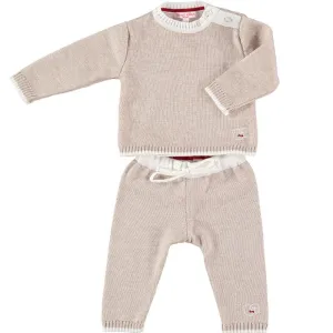 Merino Baby Sheep Motif Jumper & Leggings Set - Oatmeal