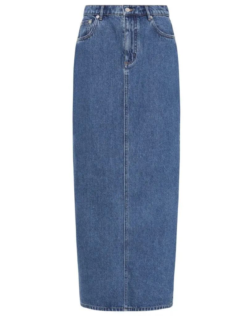 Organic Denim Maxi Skirt