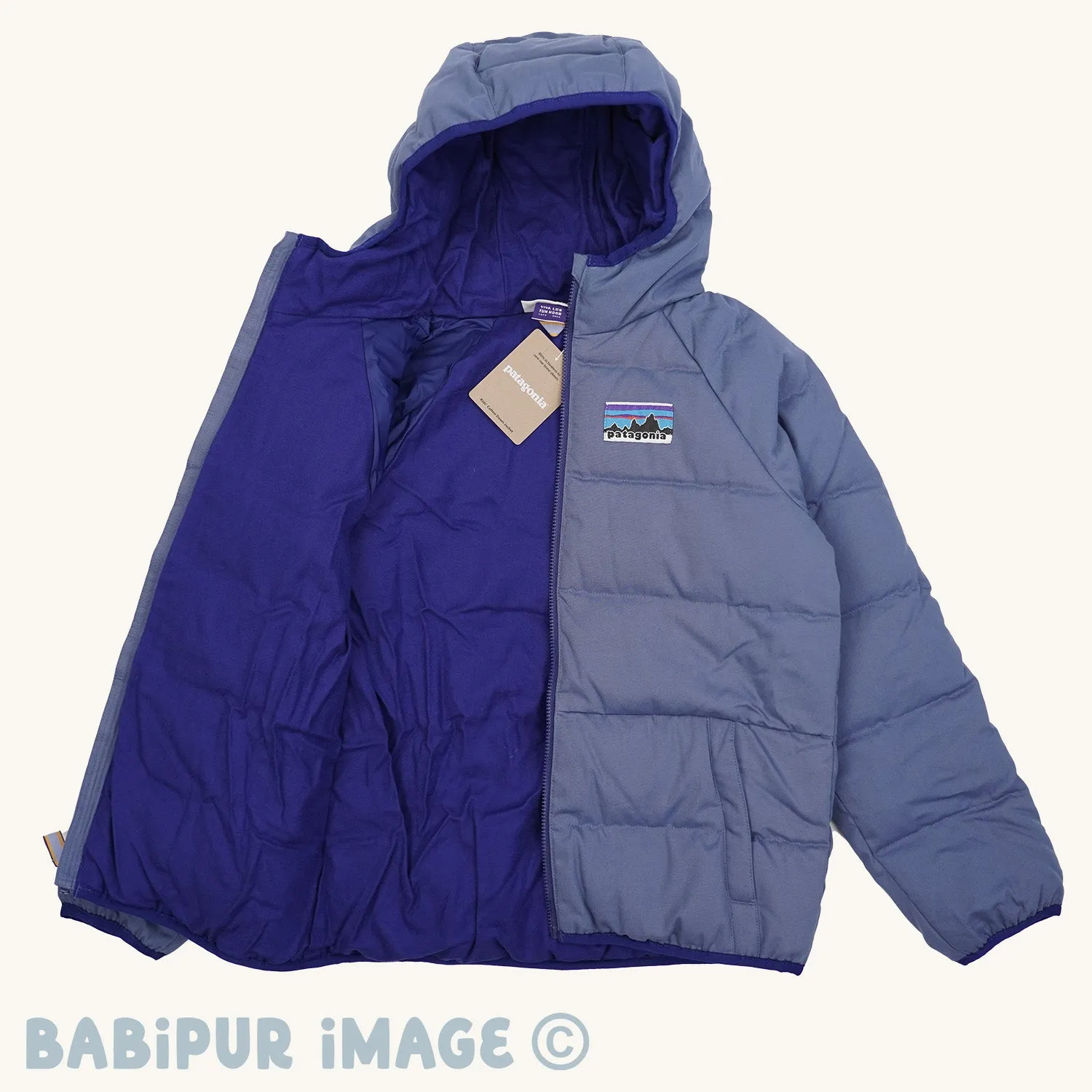 Patagonia Kids Cotton Quilted Down Jacket - Current Blue