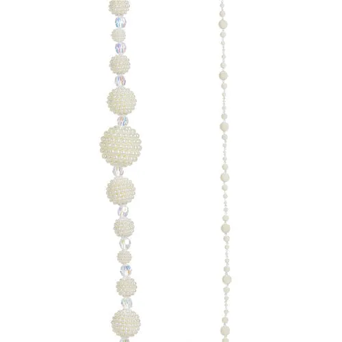 Raz Imports 2023 Charming Holiday 6' Pearl Beaded Garland